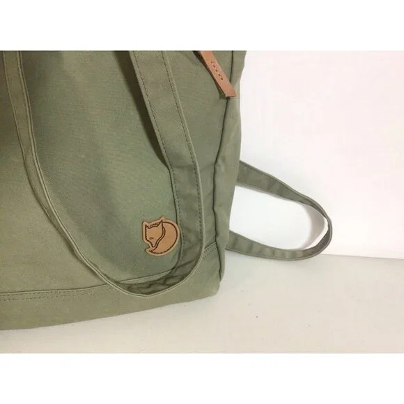 Fjallraven G-1000 Tote Bag Green Canvas Convertible Backpack - Picture 8 of 9